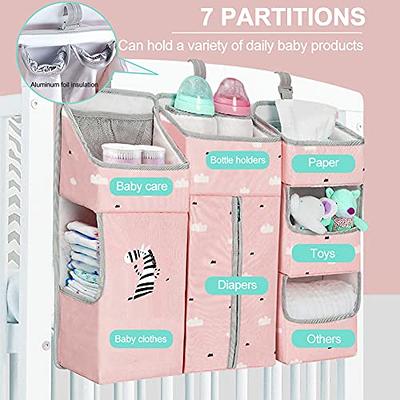 Hiccapop Nursery Organizer and Baby Diaper Caddy | Hanging Diaper Organization Storage for
