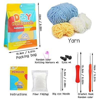 UzecPk Beginners Crochet Kit, Animals Crochet Kit for Beginners,Crochet  Knitting Kit(Dinosaur)