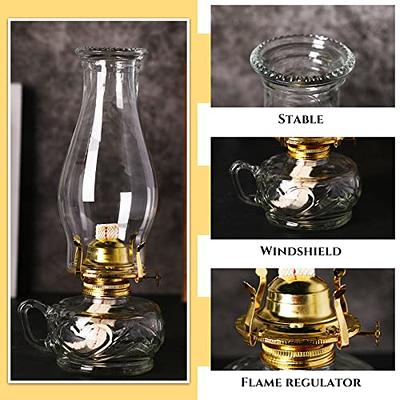 Large Glass Kerosene Oil Lamps, Lantern Vintage Oil Lamps For