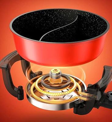 Electric Griddle Skillet Shabu Shabu Hot Pot Nonstick Cooking Frying Pan 2  Flavor Wok Fast Rapid Heat (Divided) - Yahoo Shopping