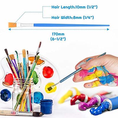 50 Pcs Flat Paint Brushes for Touch Up, Anezus Small Paint Brushes