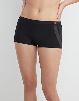 Champion Women's Seamless Boyshort, C Logo Black