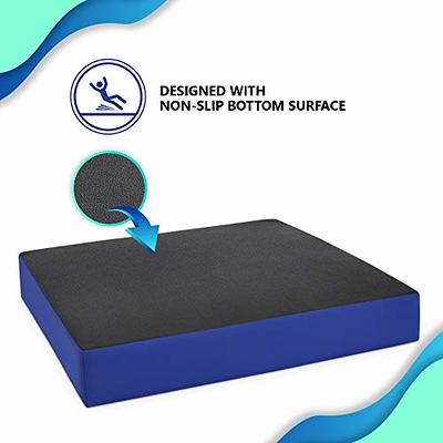 AUVON Ergonomic Anti-Slip Wheelchair Cushions, Front High Rear Low Thick Seat Cushion with Hump Design Avoid Slipping, Chair Cushions for Knock