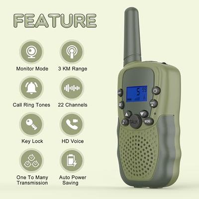 Walkie Talkies Kids Walkie Talkie Children Walky Talky With Backlit  Flashlight 3 Km Range For Outside Adventures