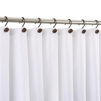 Black Shower Curtain Rings, Rustproof Decorative Shower Hooks for