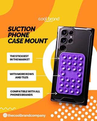 Silicone Suction Phone Case Adhesive Mount - Hands-Free, Strong Grip Holder  for Selfies and Videos - Durable, Easy to Use - iPhone and Android