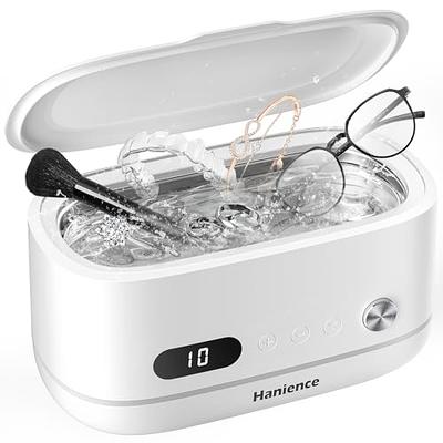 RoBeKaU Ultrasonic Jewelry Cleaner Portable Professional Household Cleaning  Machine for Jewelry, Eyeglasses, Rings, Silver, Retainer, Coins
