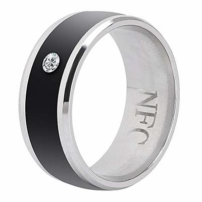 NFC Smart Ring Orii Smart Ring Metal NFC Multifunction Smart Rings Magic Wearable  Device Universal for Mobile Phone(Size 11) (size8) - Yahoo Shopping