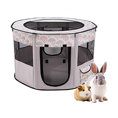 Eiiel Guinea Pig cageIndoor Habitat Cage with Waterproof Plastic BottomPlaypen for Small Pet Bunny Turtle Hamster