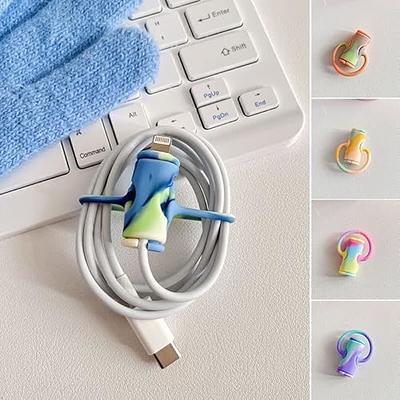 10Pcs Silicone Spiral Cable protector for iphone Usb Charger Cable Winder  Protection Anti-break Protective for Samsung Android