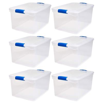 Sterilite Corporation 6-Pack Medium 12.5-Gallons (50-Quart) Clear Tote with  Latching Lid in the Plastic Storage Containers department at