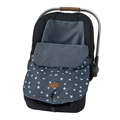 JJ Cole Bundle Me Sherpa-Lined Toddler Car Seat Cover and Bunting Bag -  Weather Resistant Stroller Accessory and Winter Baby Essential in Black