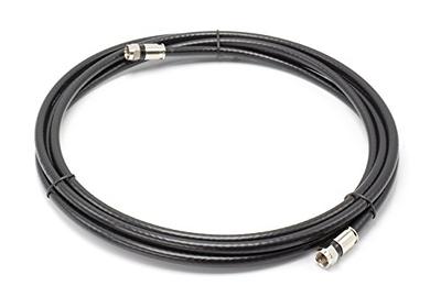 75' Feet, White RG6 Coaxial Cable (Coax Cable) with Weather Proof