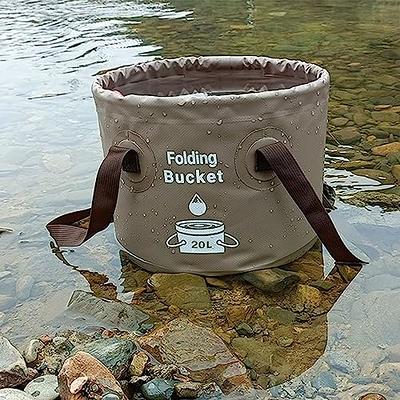 Collapsible Bucket,5 Gallon Bucket Portable Collapsible Wash Basin Folding  Bucket Water Container Fishing Bucket for Camping