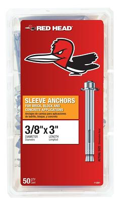 Red Head 1/4 in. x 3 in. Hammer-Set Nail Drive Concrete Anchors