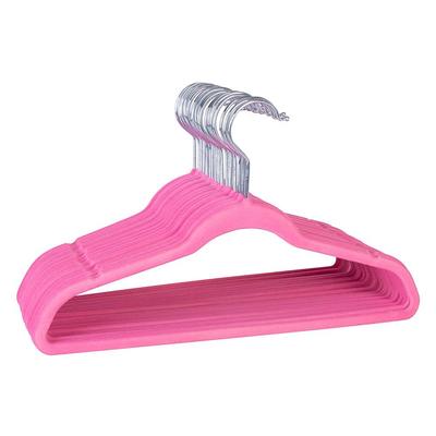 Simplify Kids Velvet Hangers - Pink - 100 Pack