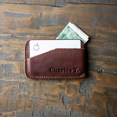 Handmade Genuine Leather Credit Card Wallet For Women/Men, Slim Front  Pocket Holder, Valentine's Day Gift Her. Him - Yahoo Shopping