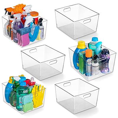 BIJOU LEO 4 Pack - Clear Bins with dividers - Plastic 4