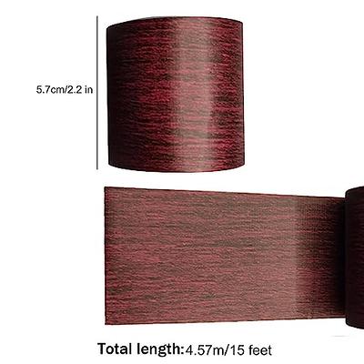 Besezx Wood Grain Tape, 2.4 X15', Self Adhesive Wood Grain Repair Patch  for Tables, Chairs, DIY,Baseboards, Doors, Windows, Floors and Furniture