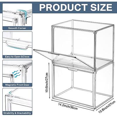 6x Clear Plastic Handbag Storage Organizer Acrylic Display Box w/ Magnetic  Door