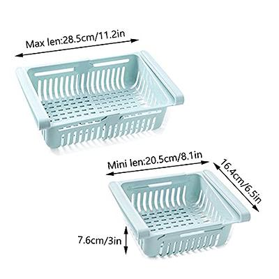 MineSign 4Pack Stackable Fridge Drawers Pull-out Storage Bins with