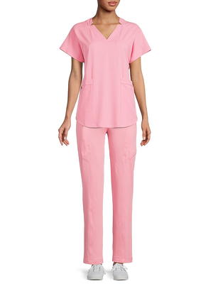 ClimateRight by Cuddl Duds Women's and Women's Plus V-Neck Scrub Top with  Anti-Bacterial Technology - Yahoo Shopping