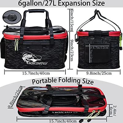 Portable Zipper Fishing Bucket Outdoor Folding EVA Fishing Bag