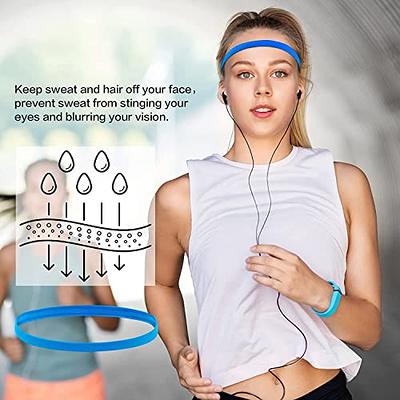 Lusy DM 24 Pieces Thin Elastic Headbands Non-Slip Elastic Sport