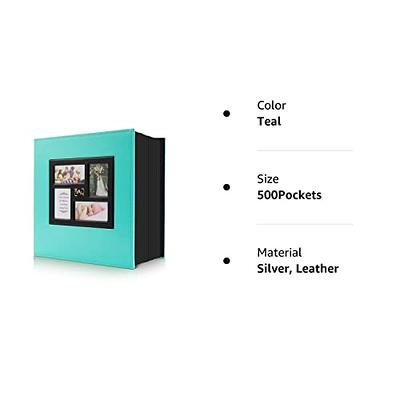 Photo Album 4x6 500 Pockets Photos, Extra Large Capacity Family Wedding Picture  Albums Holds 500 Horizontal and Vertical Photos (500Pockets, Teal) - Yahoo  Shopping