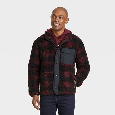 Men's High Pile Fleece Faux Fur Jacket - Goodfellow & Co™ Red S - Yahoo  Shopping