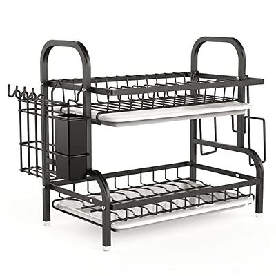 Dish Drying Rack, 2-Tier Dish Racks for Kitchen Counter, Sink Dish