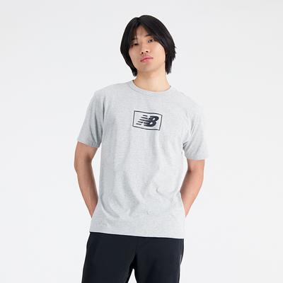 New Balance Men\'s NB Essentials Logo T-Shirt - Grey (Size M) - Yahoo  Shopping