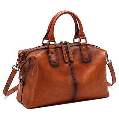 Genuine Leather Satchel Handbag For Women Purse Top Handle Bags