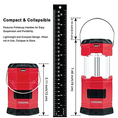 2 in 1 Rechargeable LED Camping Lantern Collapsible Flashlight Portable Lamp