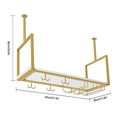  LIGUOYI Wall Mounted Wine Rack, Metal Wine Glasses