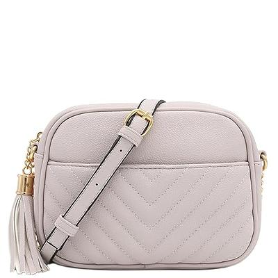 FashionPuzzle Chevron Quilted Medium Crossbody Bag