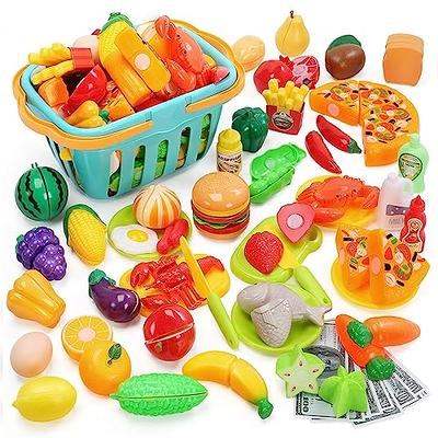 Play Kitchen Playset for Kids, Toy Kitchen Appliances Includes Blender,  Toaster, Mixer, Play Cutting Fruits & Learnning Cards, Pretend Play Gift  for 3 Years Old & Up Girls Boys Toddler Children 