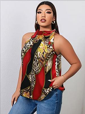 SOLY HUX Women's Plus Size Paisley Print Strapless Tube Bandana