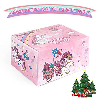 WethCorp Unicorn Gifts for Girls Age 4-12, Unicorn Gift Box 4 5 6 7 8 9 10  11 Year Old Girl Christmas Birthday Gifts Unicorn Toys for Girls 6-8 Plush