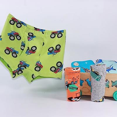 Finihen Boys Boxer Underwear Toddler Briefs Cotton Truck Dinosaur