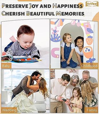 Artfeel Photo Album Self Adhesive Scrapbook Album for 3x5 4x6 5x7 8x10 Pictures,40 Pages Linen Cover with Display Window DIY Photo Book,Ideal Gifts