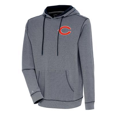 Chicago Cubs Antigua Victory Chenille Pullover Hoodie - Heather Gray