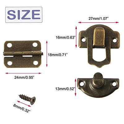 30* Antique Bronze Iron Padlock Hasp Hook Lock For Mini Jewelry Wooden Box  Kit