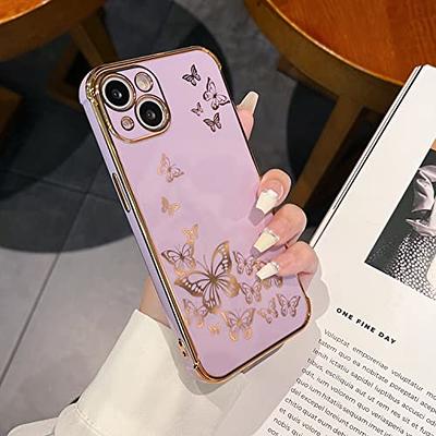 for iPhone 15,15 Pro,15 Plus,15 Pro Max Phone Case, Slim Luxury Gold Plated  Soft Bumper Women Men Girl Protective Phone Case Cover for Apple iPhone 15  6.1 inch,Black/Gold 