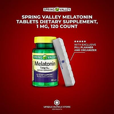 Spring Valley Extra Strength Melatonin Tablets Dietary Supplement Value Size,  10 mg, 240 Count 