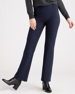 Women's Stretch Crepe Pleated Ankle Pants in Navy, Size 4