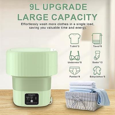 Mini Washing Machine Portable Washer Machine and Dryer Foldable 9L,  Portable Small Washer Machine, Bucket Smart Laundry Machine with 3 Cleaning  Modes