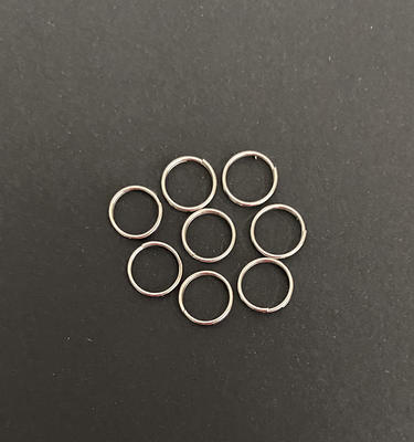 Double Loops Split Rings, 8mm Small Round Key Ring Parts for DIY