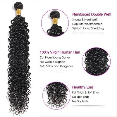 10A Brazilian Curly Hair Weave 3 Bundles Kinky Curly Human Hair 100%  Unprocessed Hair Weft Extensions Natural Black Color(18 20 22inch) 