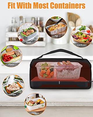  Aotto Portable Oven, 12V, 24V, 110V Food Warmer, Portable Mini  Personal Microwave Heated Lunch Box Warmer for Cooking and Reheating Food  in Car, Truck, Travel, Camping, Work, Home, Red: Home 